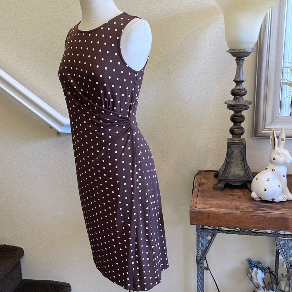 Talbots Polka Dot Stretch Dress - Picture 3 of 9